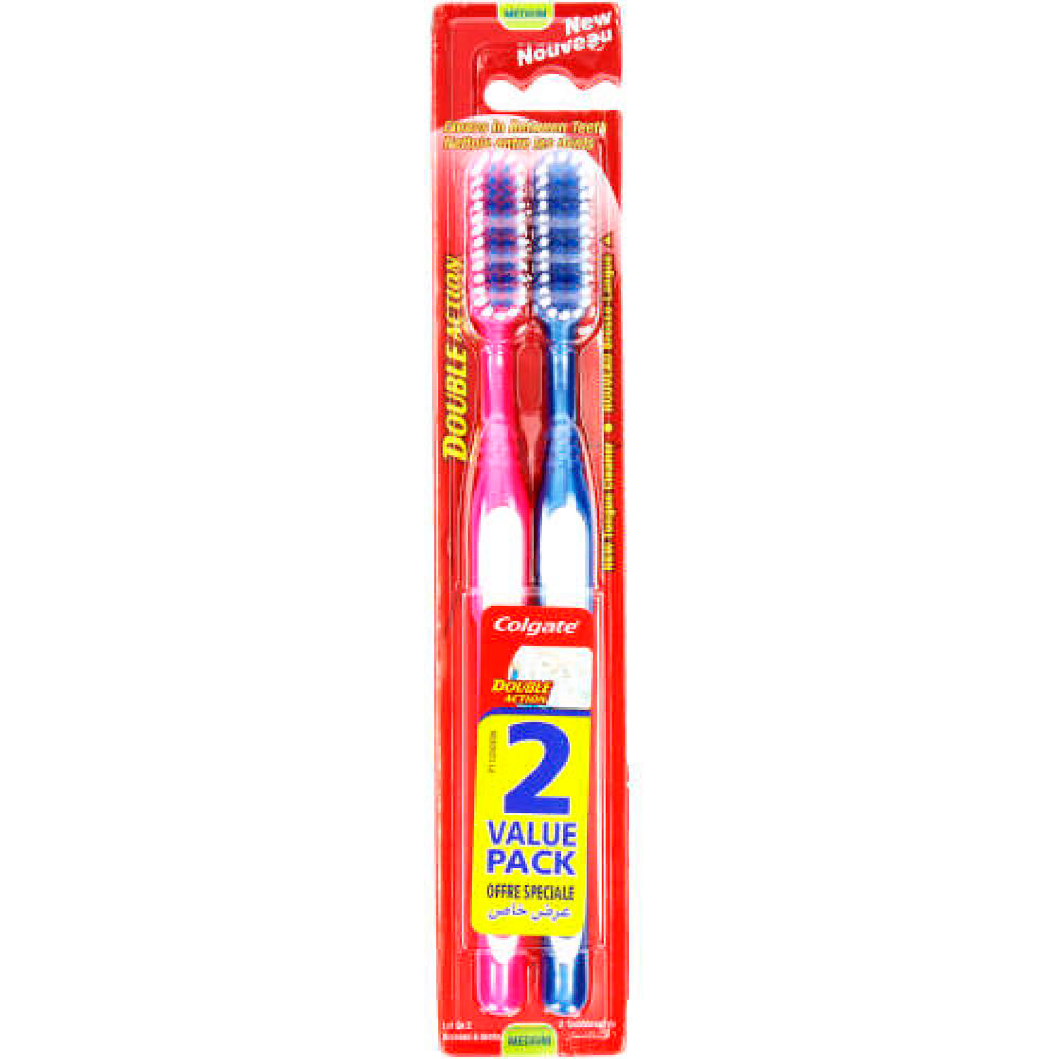 2 Stück Colgate Double Action Zahnbürsten Medium