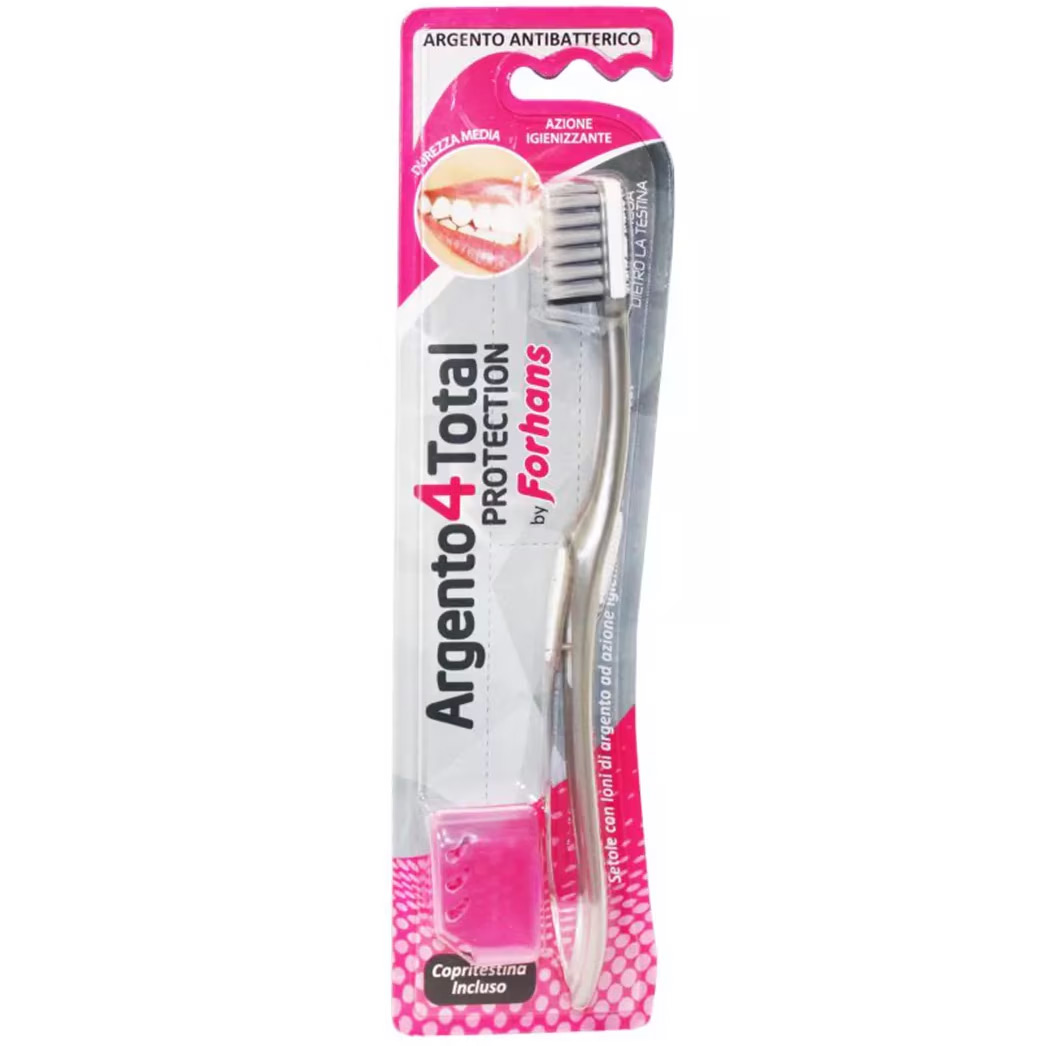 Zahnbürste Silber Bürste Borsten Forhans Silver 4 Total Protection