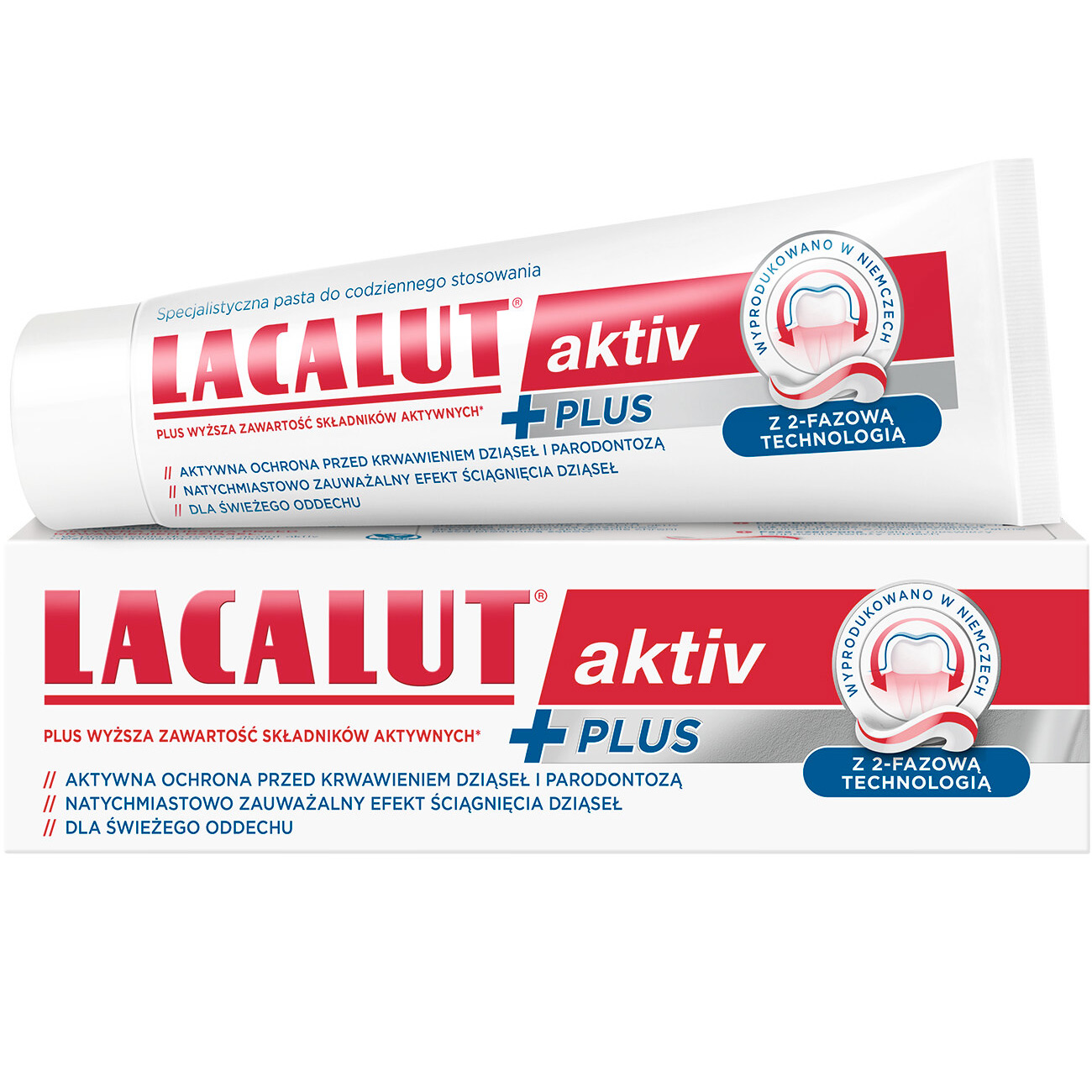 Lacalut Aktiv PLUS Tandpasta mod Paradentose 75 ml - Lacalut Tandpasta