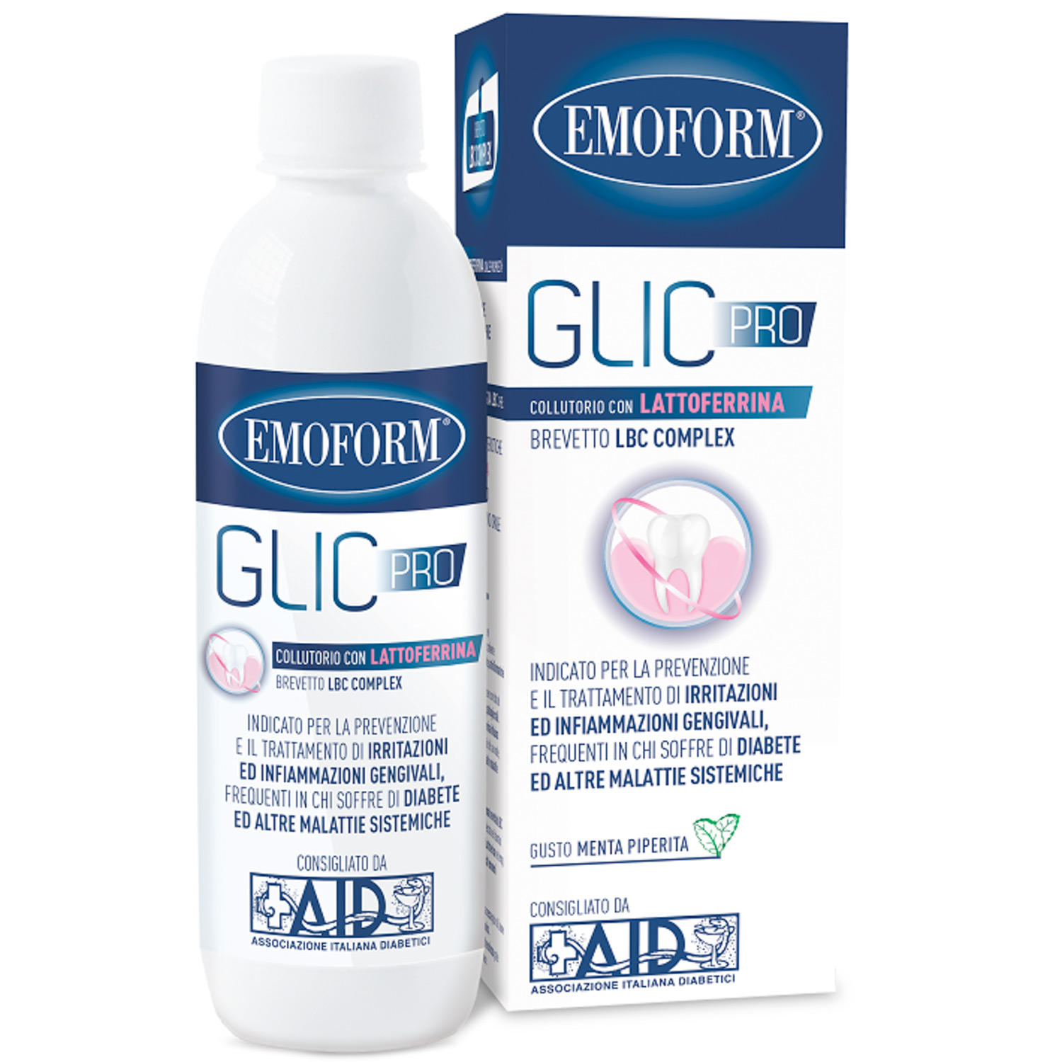 Emoform Mundwasser Glic Pro Zahnfleischreizungen und Entzündungen 300 ml.
