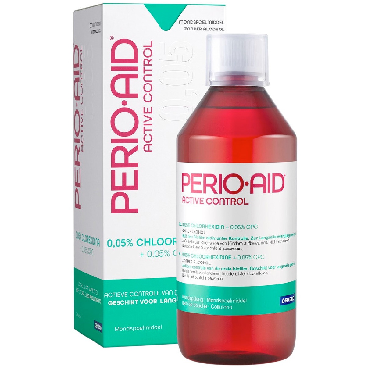 Klorhexedin 0,05 % Mundskyl Perio Aid Intensive Care 500 ml - Perio Aid Mundskyl