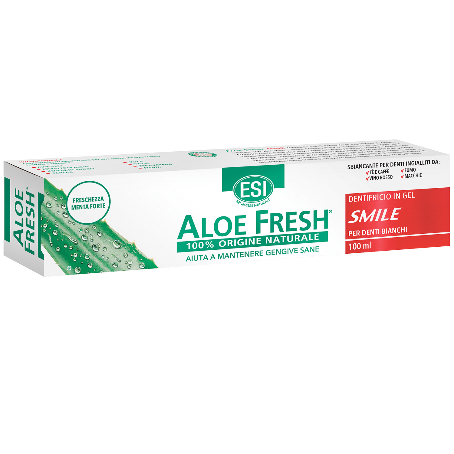 ESI Aloe Fresh Tandpasta Gel Whitening Aloe Microspheres 75 ml.