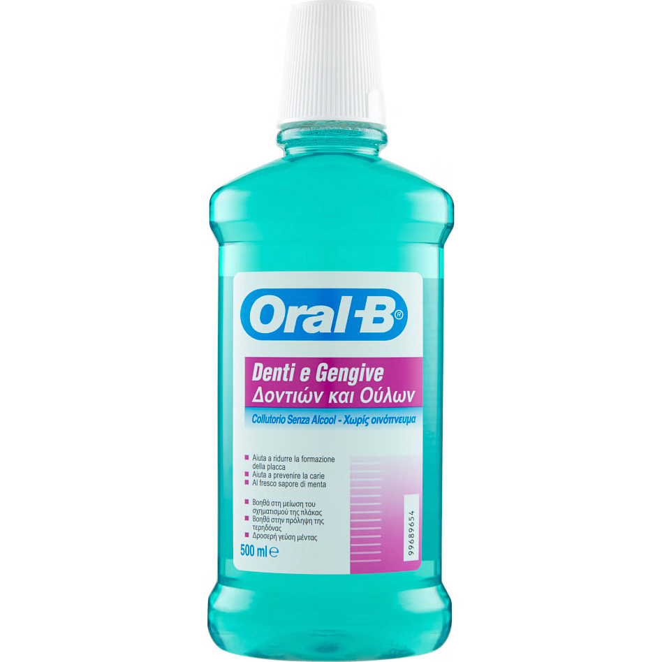 Oral-B Mundwasser Zähne & Zahnfleisch Mint Alkoholfrei 500 ml.