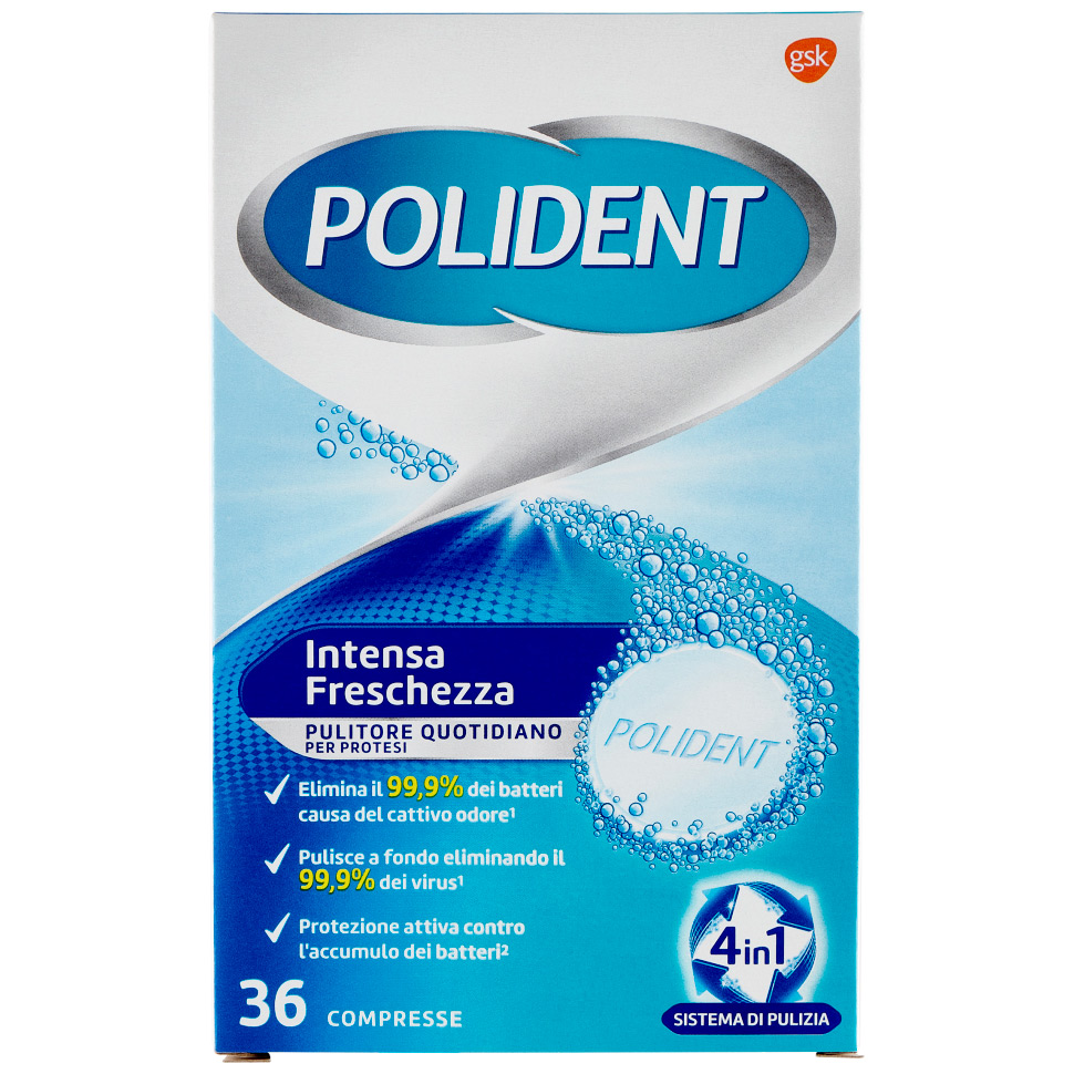 Reinigungstabletten für Prothesen POLIDENT Intense Freshness 36 Stk.
