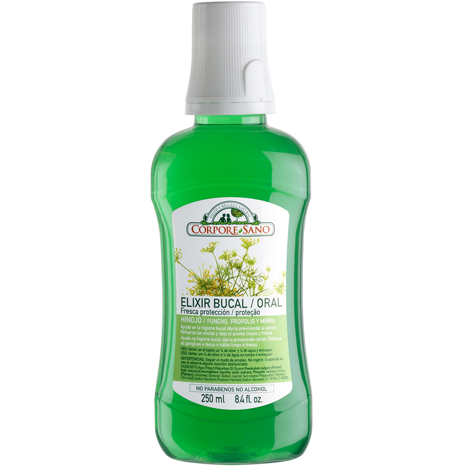 Corpore Sano Mundwasser Fresh Protection Myrrhe+Propolis+Fenchel 250 ml.