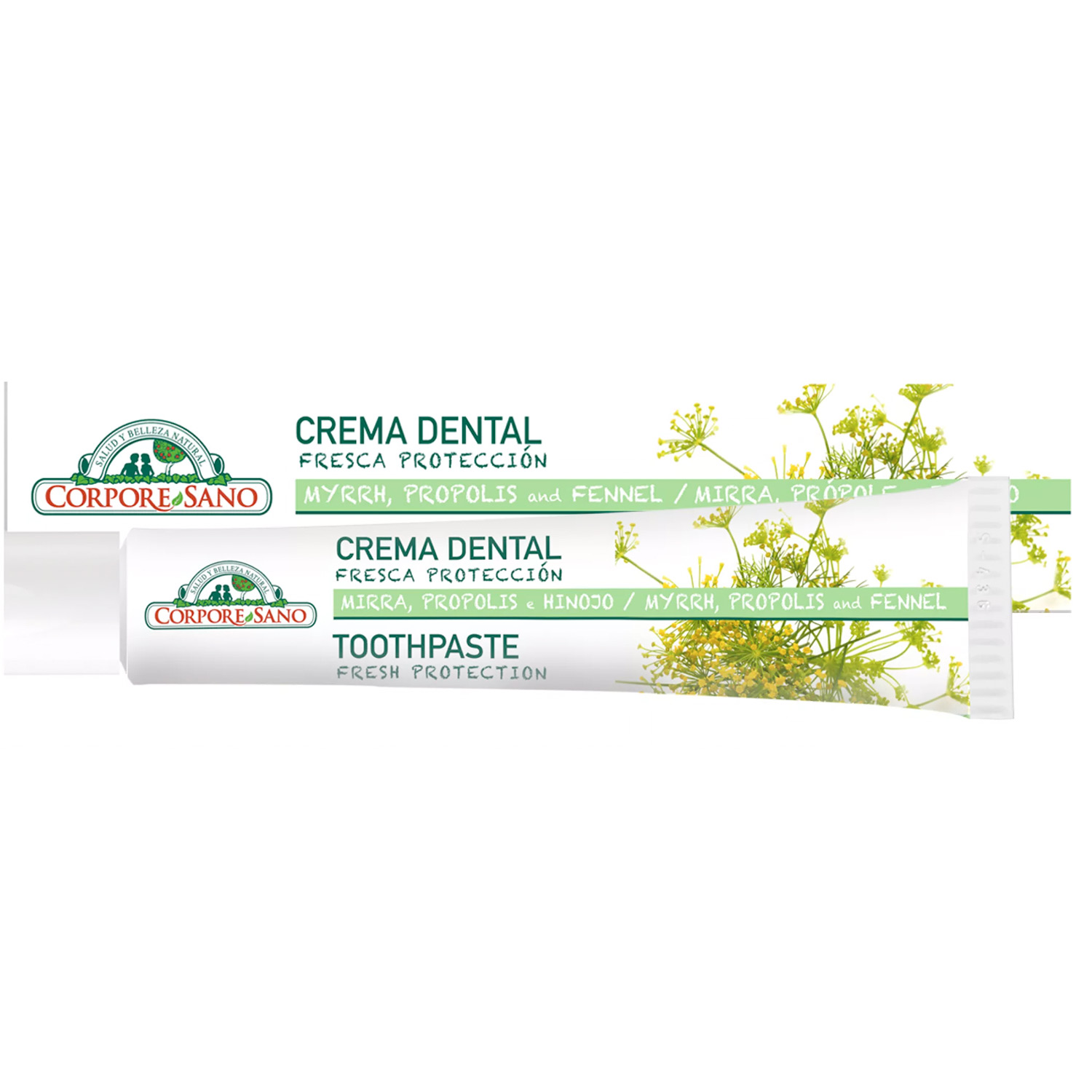 CORPORE SANO Zahnpasta Fresh Protection Myrrhe, Propolis und Fenchel 75 ml.