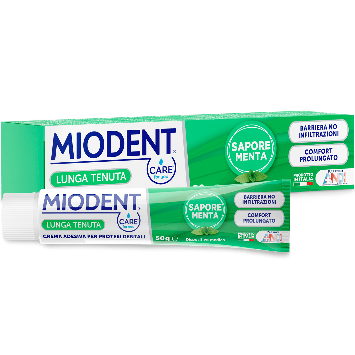 Prothetischer Kleber MIODENT Fixative Cream Mint 50g