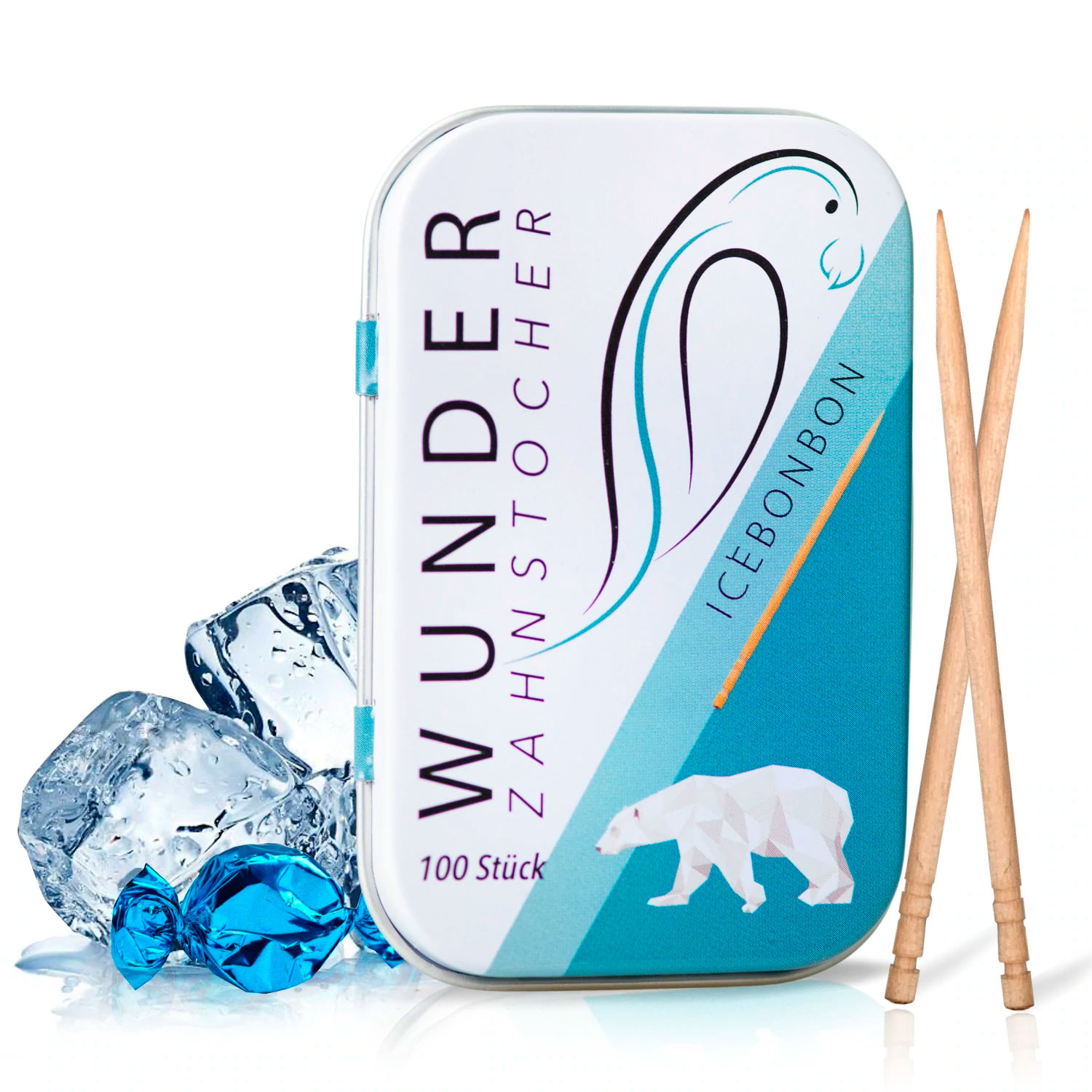 Wunder Toothpicks Flavoured Ice Bonbon Metallbox