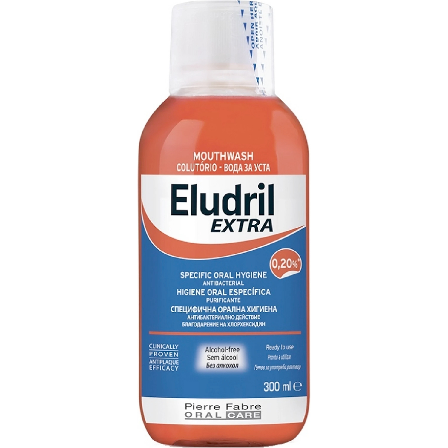 Klorhexedin Mundskyl 0,20 % ELUDRIL Extra 300 ml.