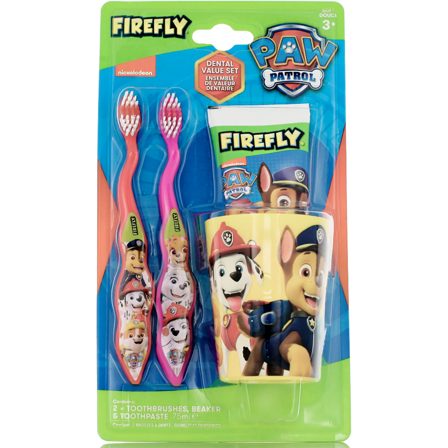 Paw Patrol Tandbørster + Tandpasta + Tandkrus FIREFLY
