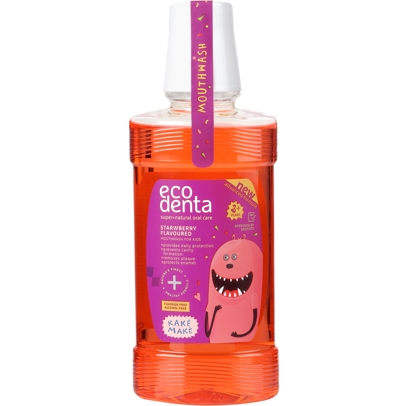 Naturlig Mundskyl til Børn ECODENTA Kids Xylitol Strawberry 250 ml