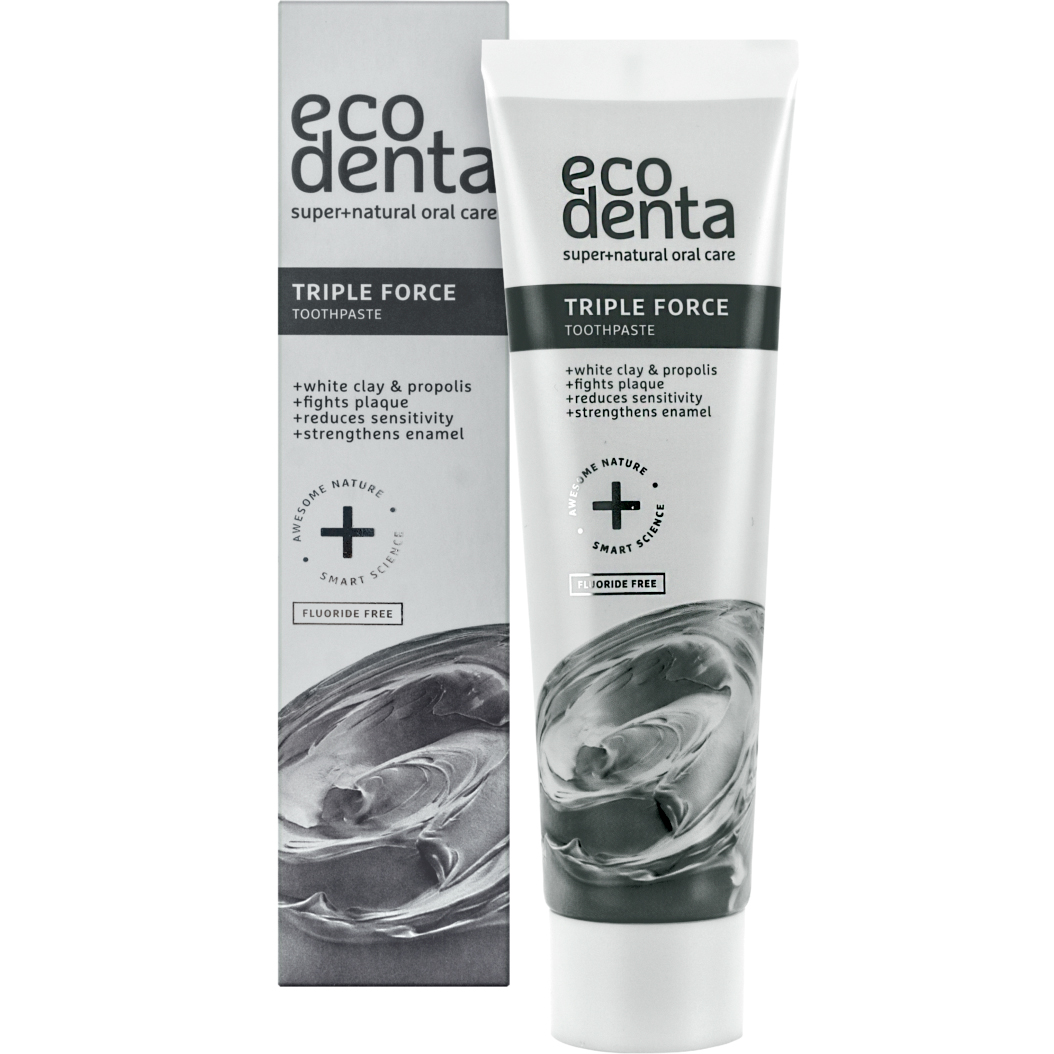 Natürliche Propolis Zahnpasta ECODENTA Triple Force White Clay 100 ml