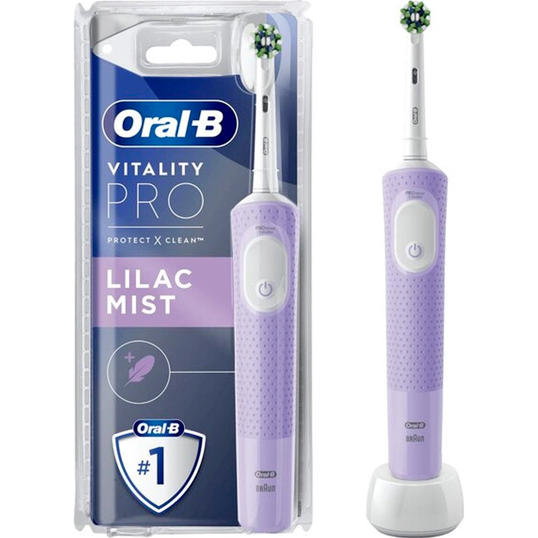 Oral-B Vitality PRO Elektrische Zahnbürste Protect X Clean CrossAction VIOLET
