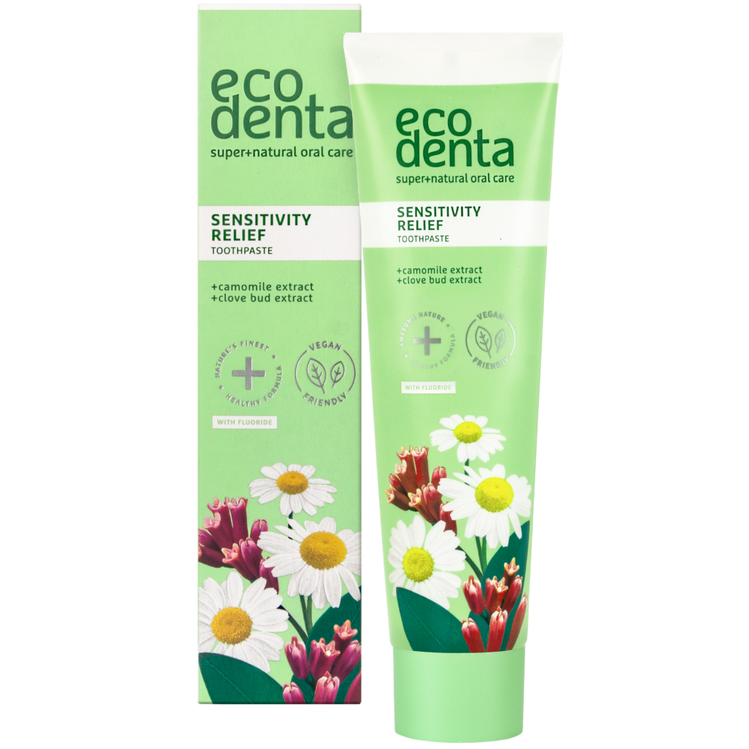 Natürliche Hydroxyapatite Zahnpasta ECODENTA Sensitivity Relief Kamille & Nelke 100 ml