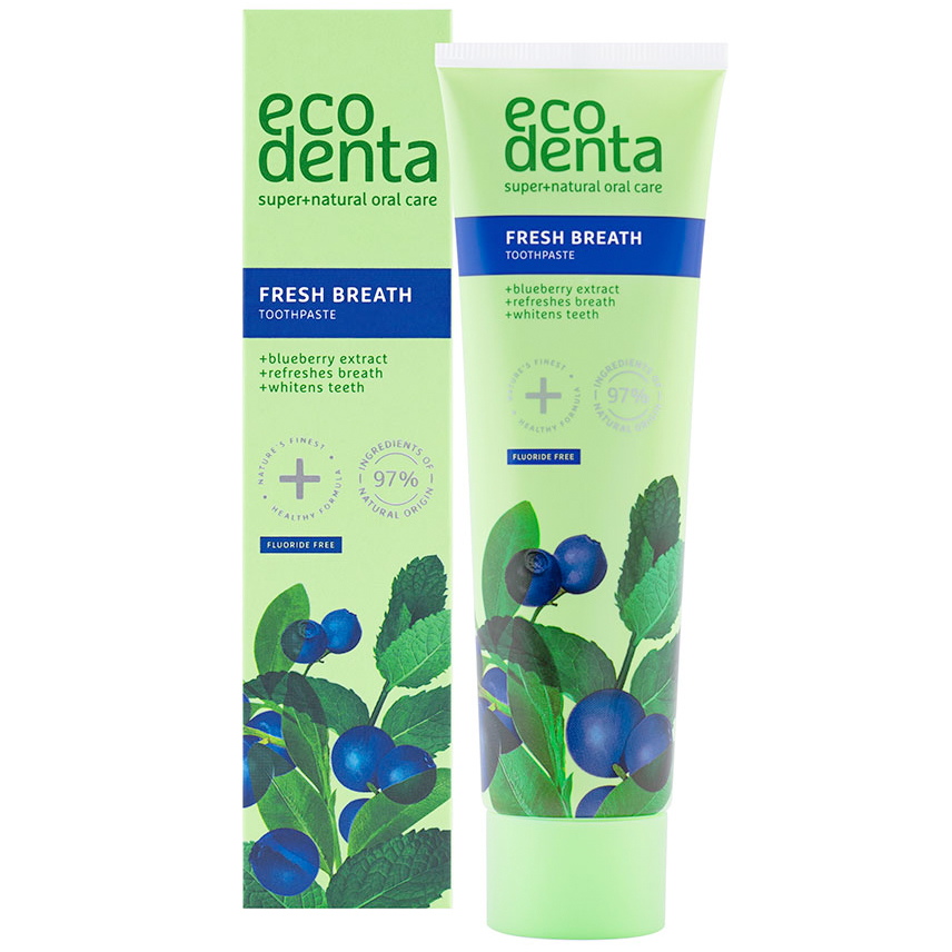 Natürliche Hydroxyapatite Zahnpasta ECODENTA Blueberry Fresh Breath 100 ml