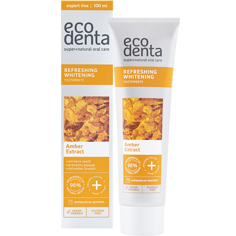 Naturlig Whitening Tandpasta ECODENTA Amber Extract & Xylitol 100 ml
