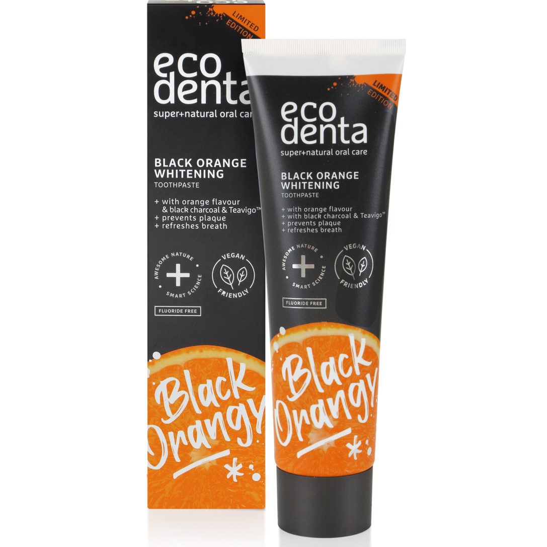 Naturlig Whitening Tandpasta ECODENTA Black Charcoal Orange 100 ml