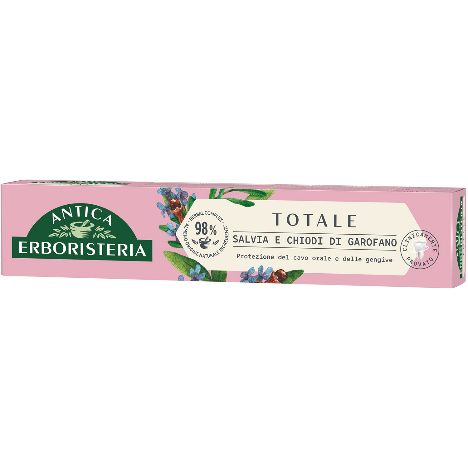 Natürliche Zahnpasta ANTICA Erboristeria Total Salbei & Nelke 75 ml.