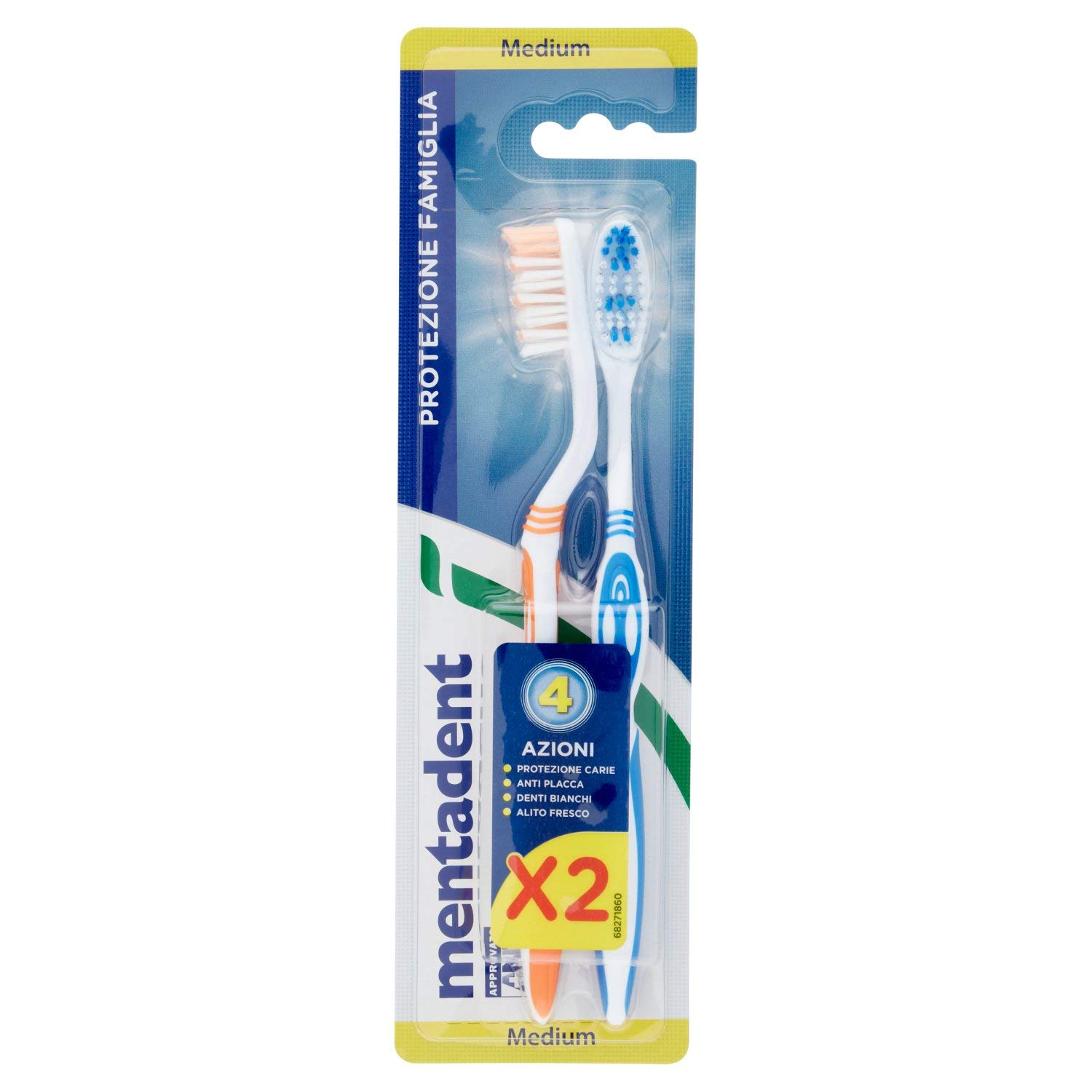 MENTADENT Zahnbürsten 2 Stk. Protection Medium