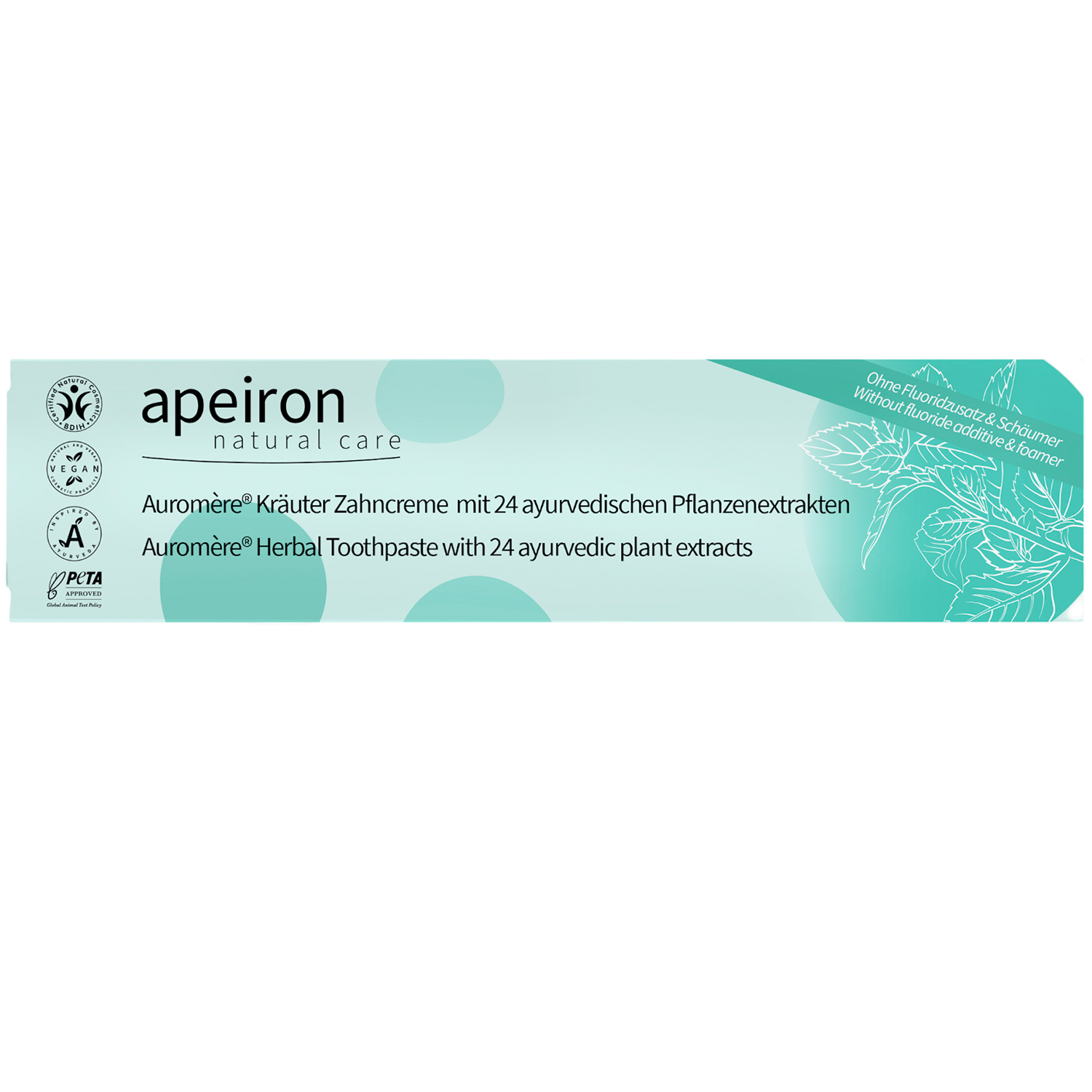 Naturlig Herbal Urte Tandpasta Apeiron Auromère 75 ml
