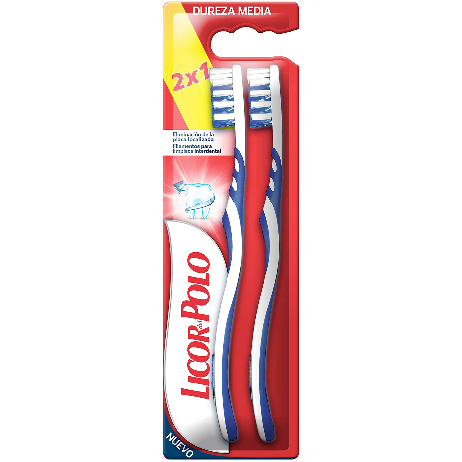 Licor del Polo Zahnbürsten 2 Stk. 3D Clean Medium