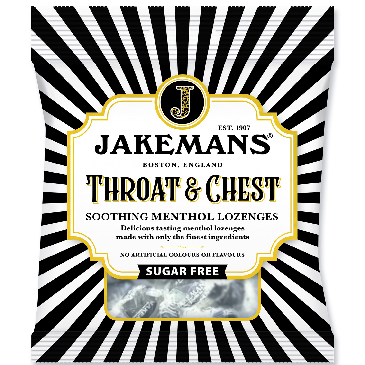 Jakemans Zuckerfreie Halspastillen Throat & Chest 50 gr.
