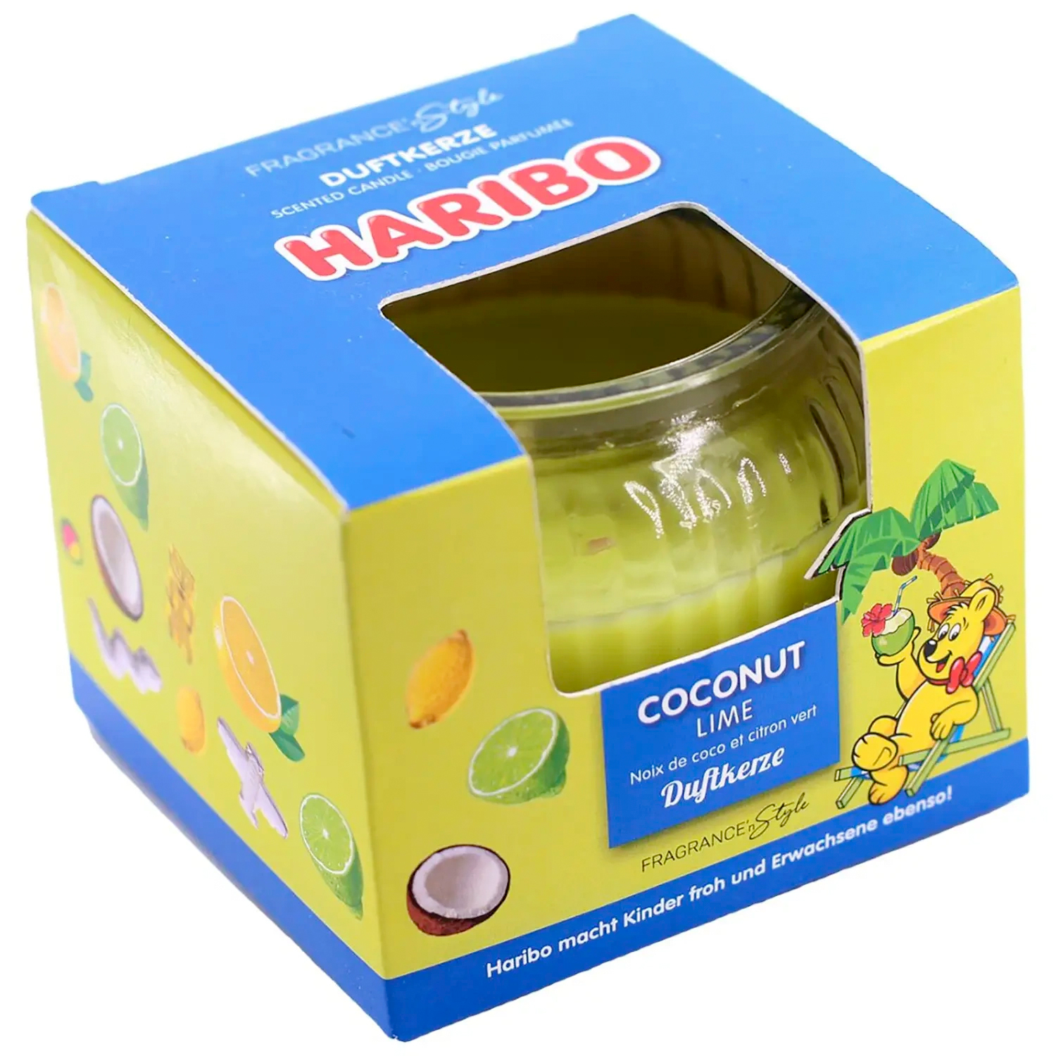 HARIBO Duftkerze Coconut Lime Glas 85 gr.