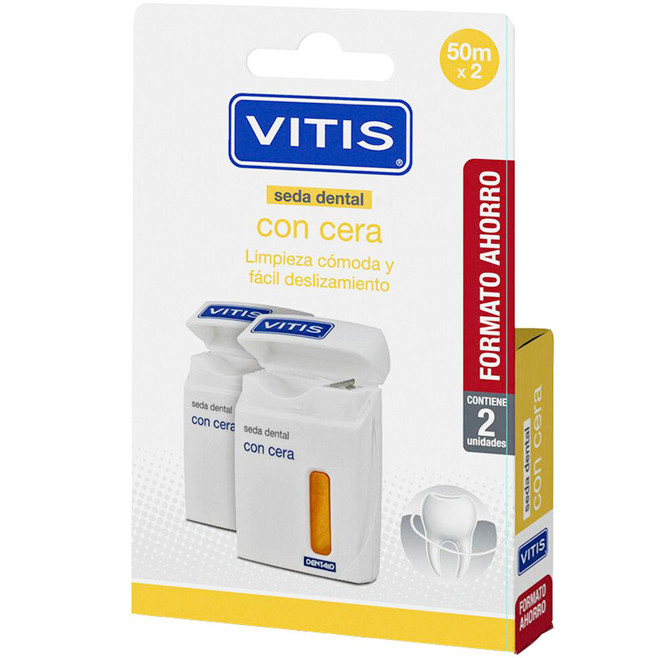 VITIS Zahnseide 2 x 50 mtr. Easy Waxed Glide Cleaning