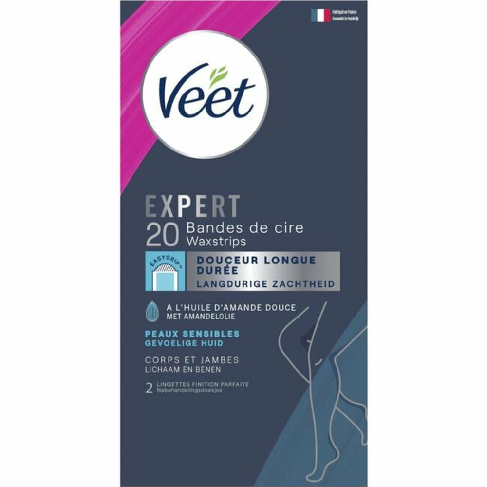 Haarentfernung Veet Expert Body & Legs Kaltwachsstreifen 20 Stk.