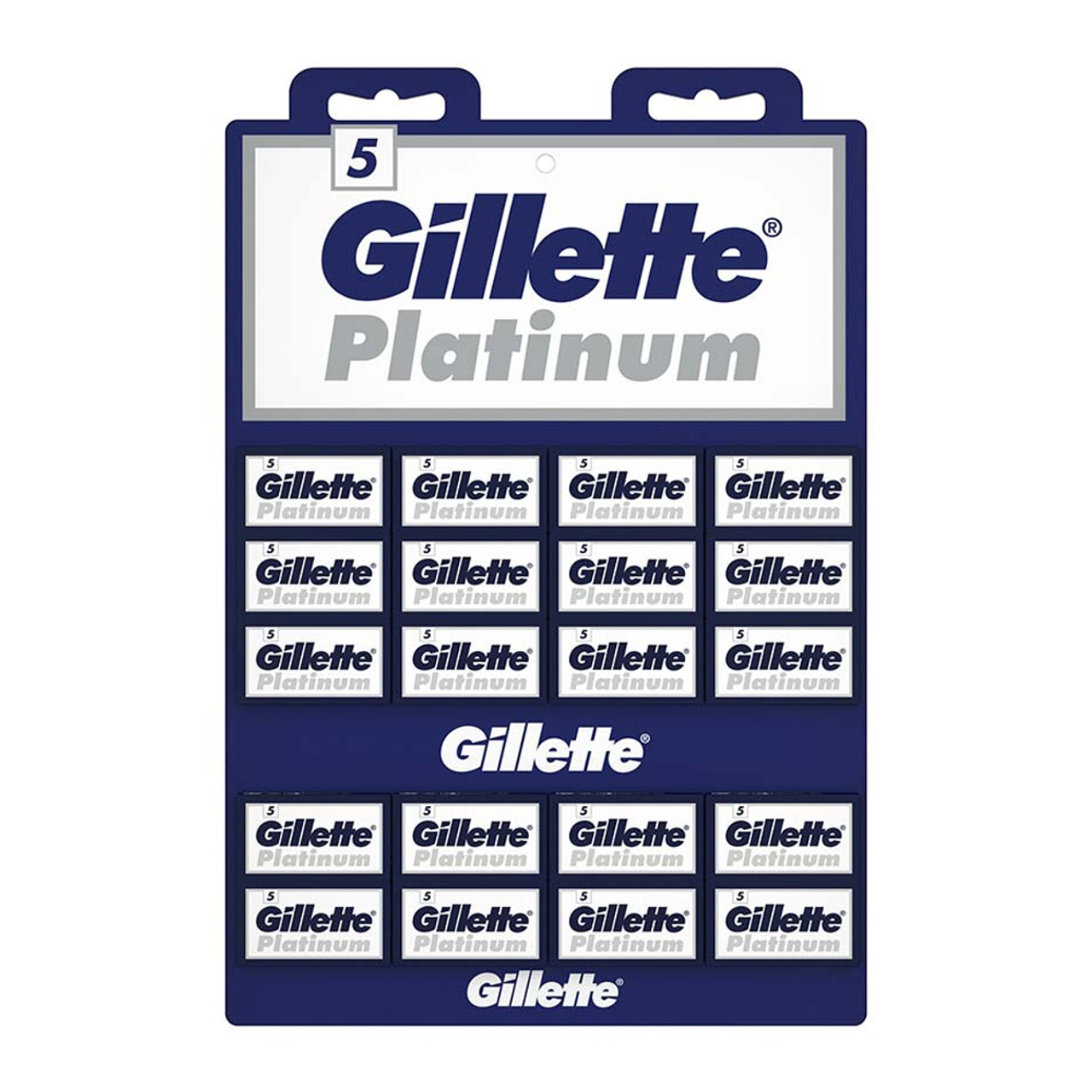 Gillette Platinum 100 Stk. Rasierklingen Double Edge 20 x 5 Stk.