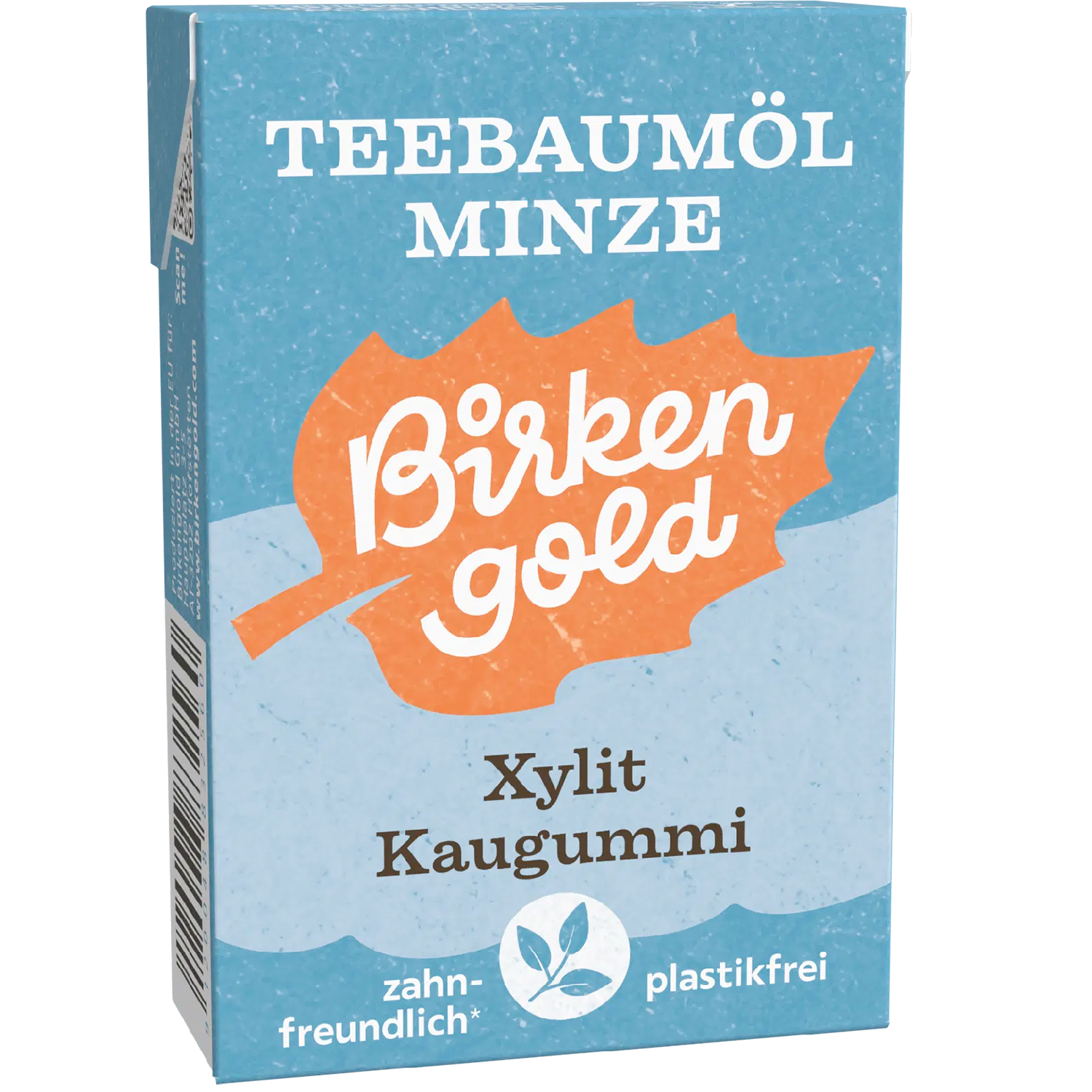 Natürliches Xylit-Kaugummi Birkengold TEA TREE Mint Plastikfrei 28g