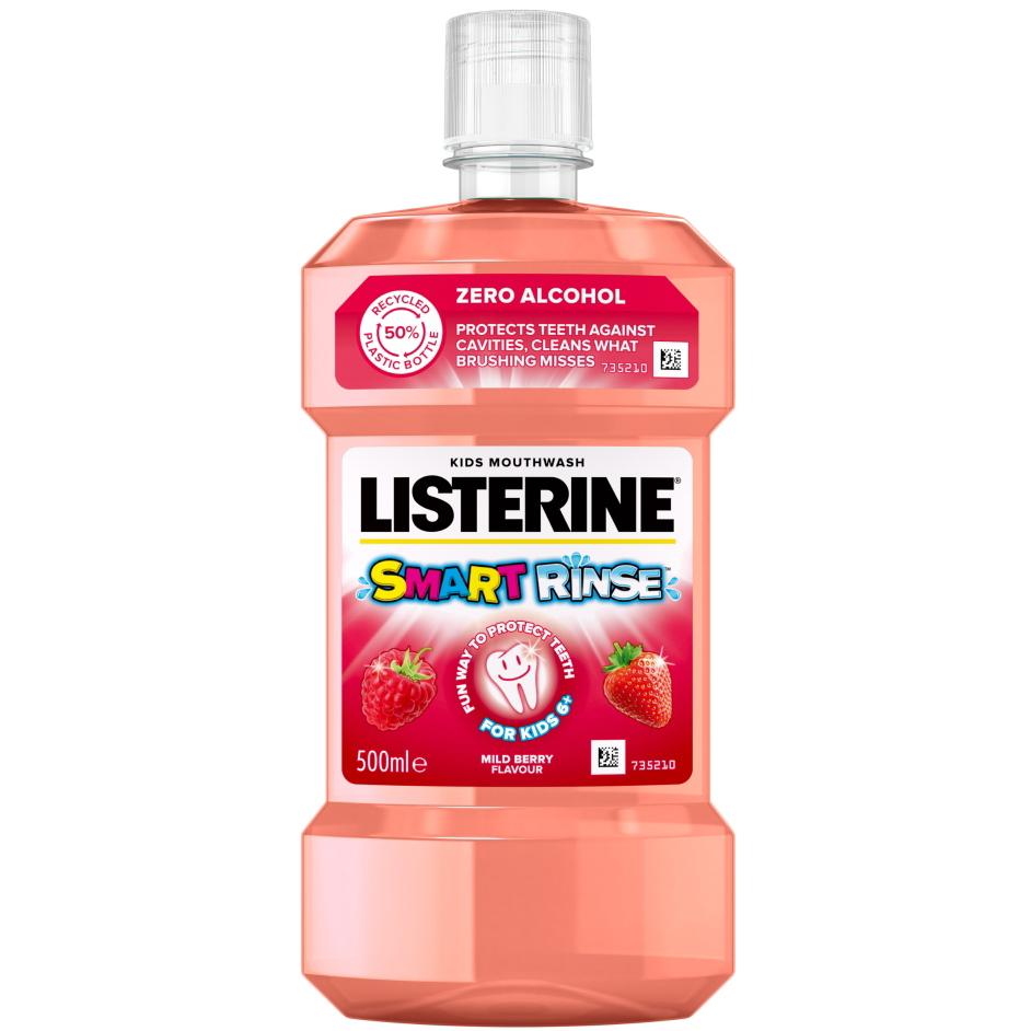 Listerine Mundskyl til Børn Smart Rinse Mild Berry 500 ml.