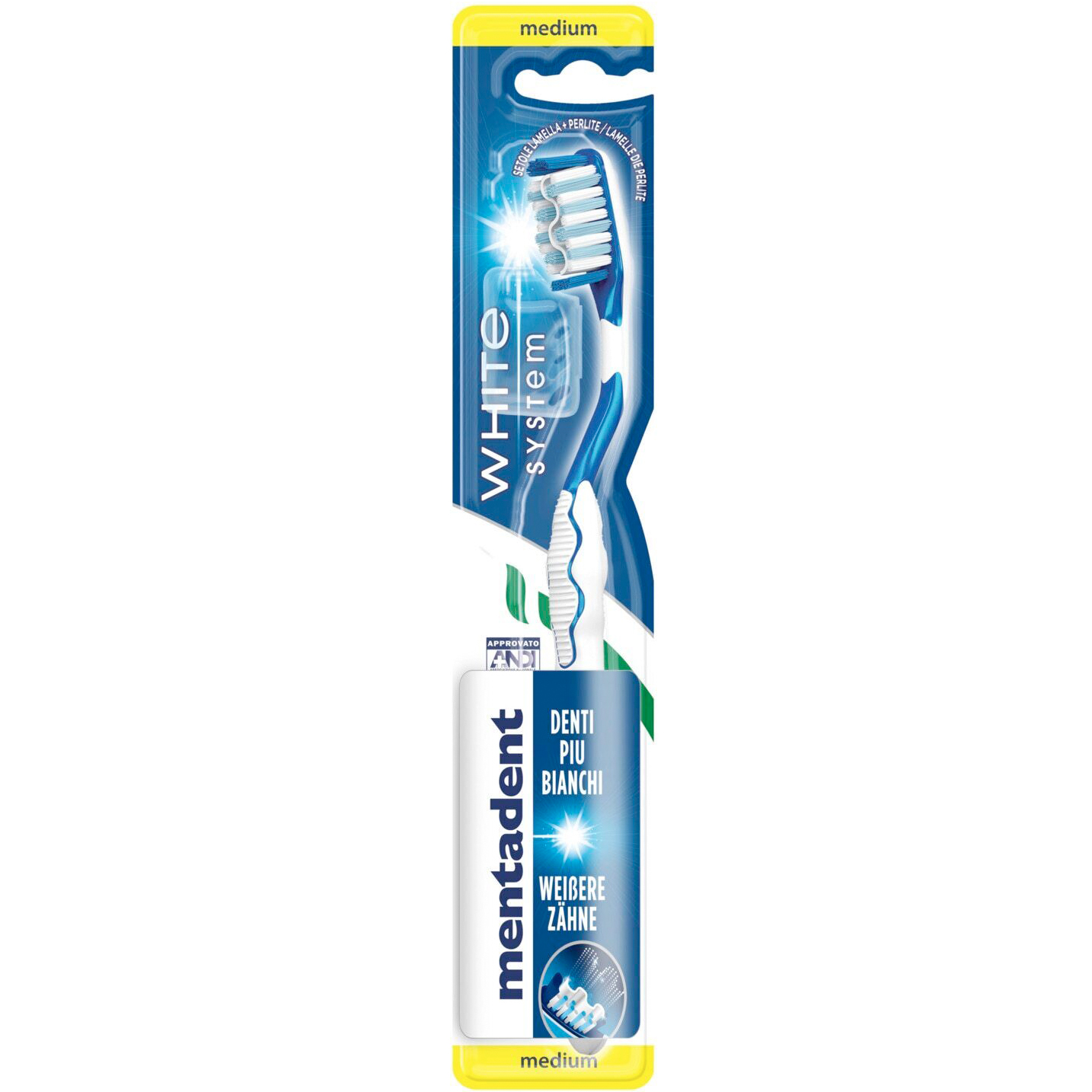 Whitening Zahnbürste MENTADENT White System Medium