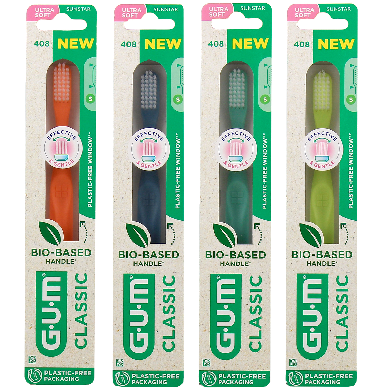 GUM Tandbørste Classic BIO 408 Ultra Soft