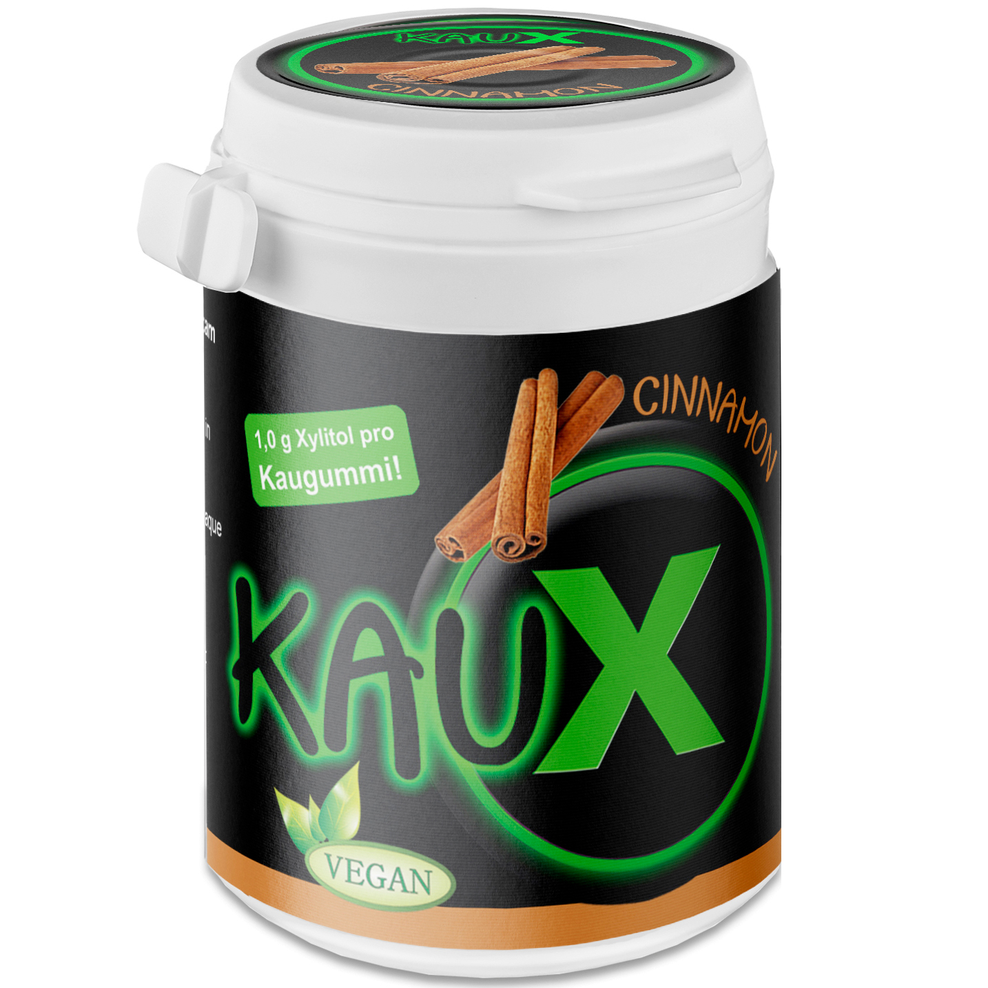 Natürliches Xylit-Kaugummi KAUX Cinnamon 40 Stk. 60g