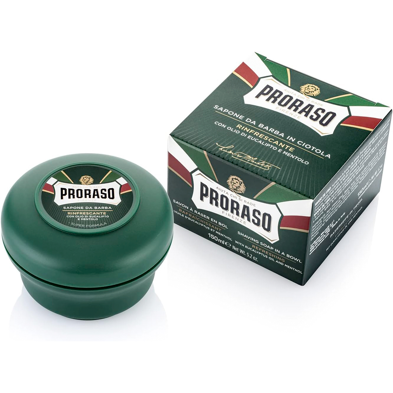 Barbersæbe PRORASO Refreshing Eucalyptus & Menthol 150 ml