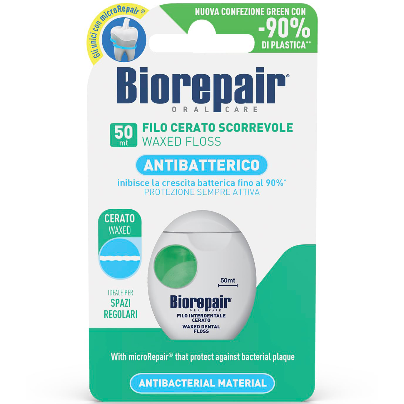 Biorepair Tandtråd MicroRepair Waxed 50 mtr.