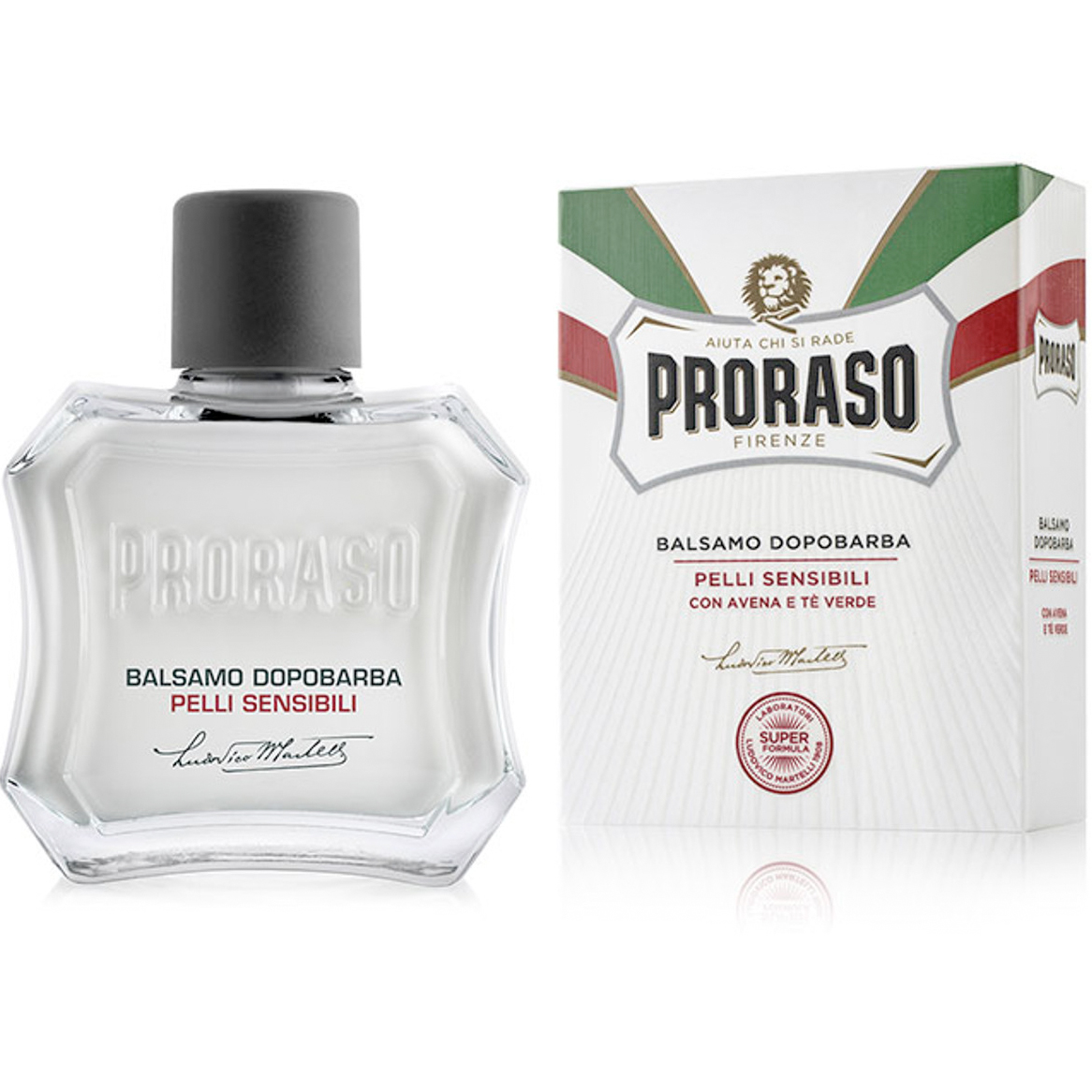 Aftershave Balsam PRORASO White Sensitive Green Tea & Haferflocken 100 ml