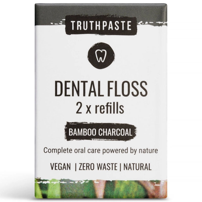 TRUTHPASTE Zahnseide Refill Bamboo Charcoal 2 x 30 mtr