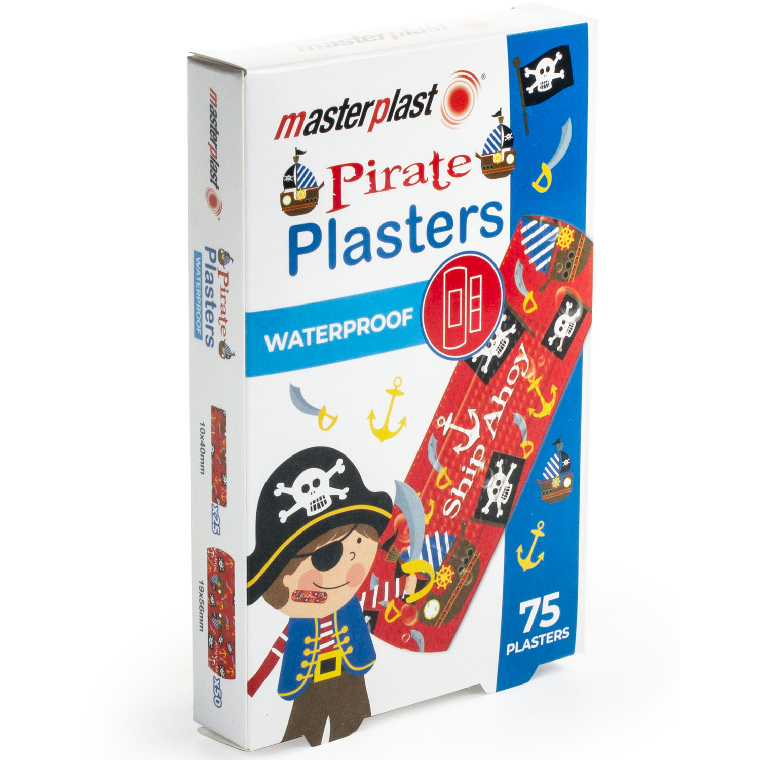 Børneplaster MASTERPLAST Pirates 75 stk.