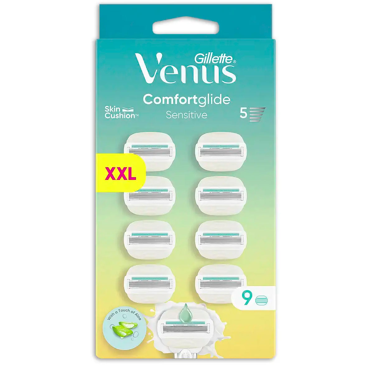 Gillette Venus 9 stk. Comfortglide Sensitive Barberblade