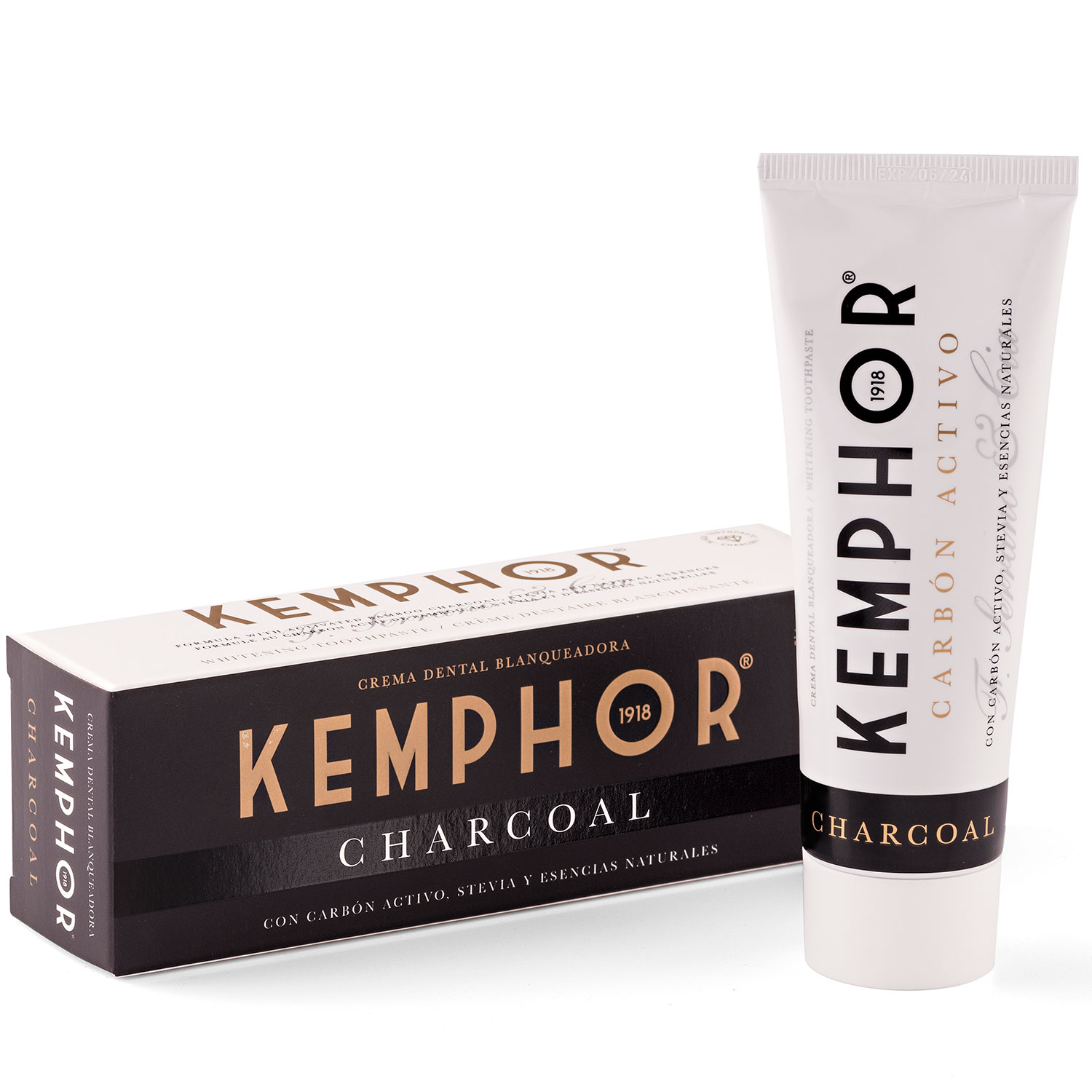 Kemphor 1918 Tandpasta Charcoal Whitening