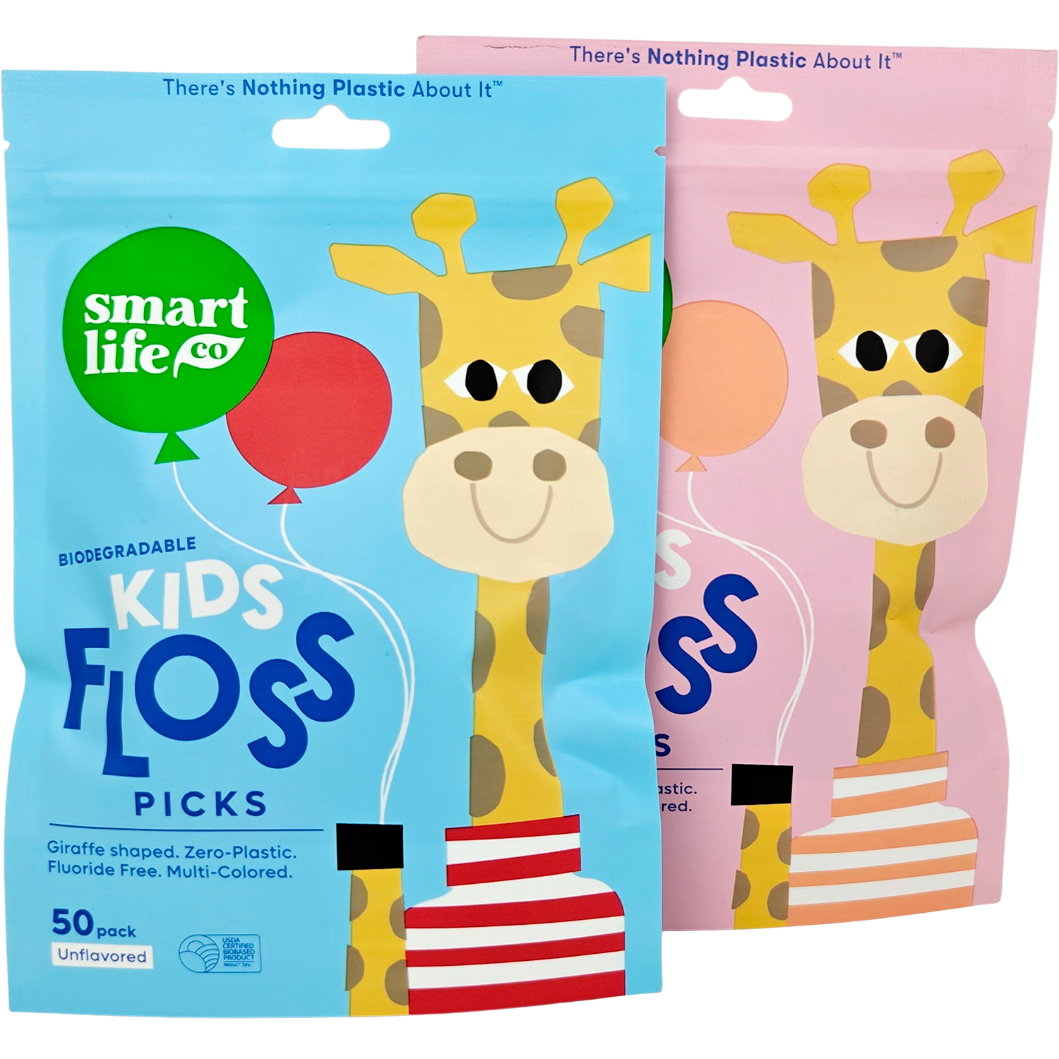 Nachhaltige Zahnseide für Kinder 50 Stk. SMARTLIFECO Zahnseide Unflavored