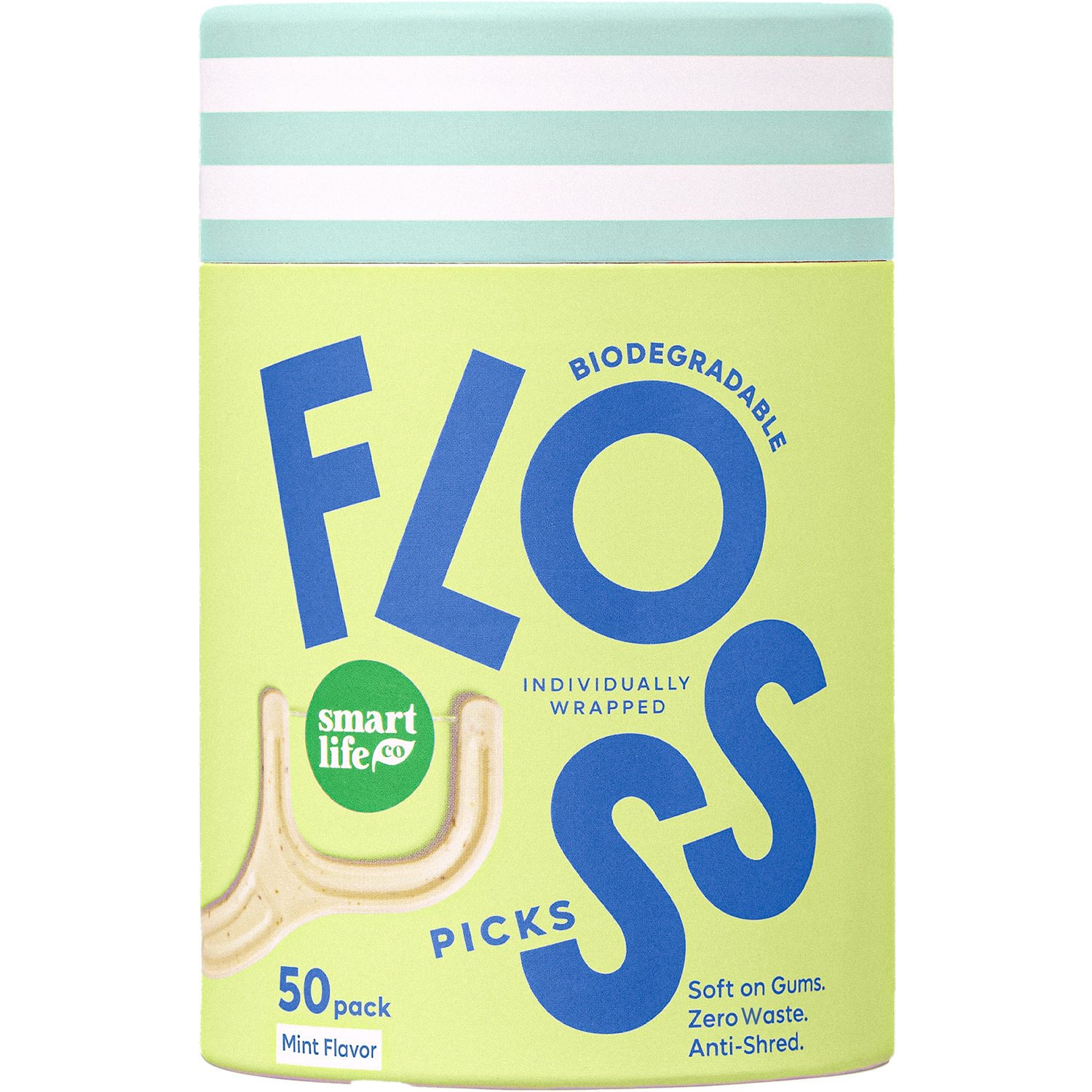 Nachhaltige Zahnseide SmartLifEco Flosser Mint verpackt 50 Stk.
