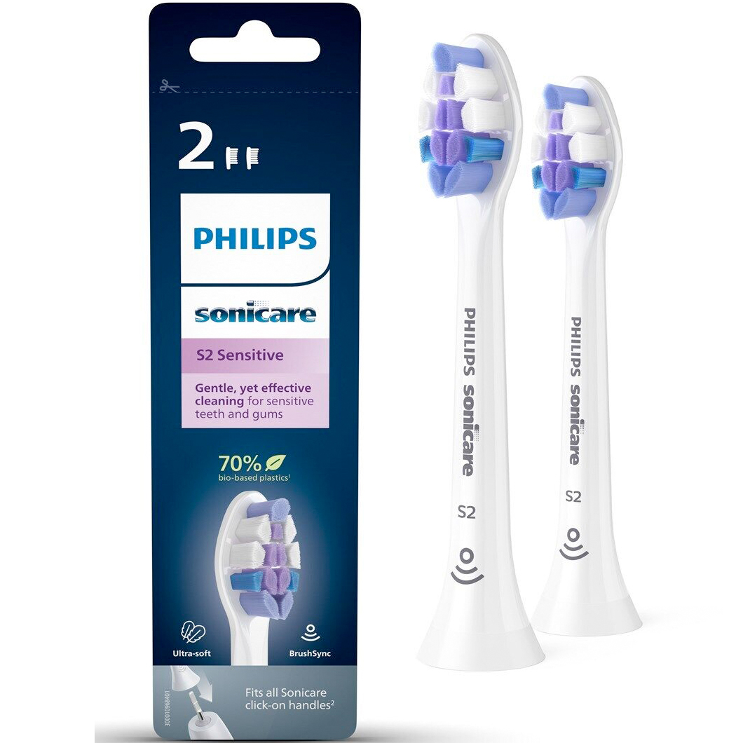 Philips Sonicare S2 Sensitive Børstehoveder Med Bløde børstehår 2 stk.