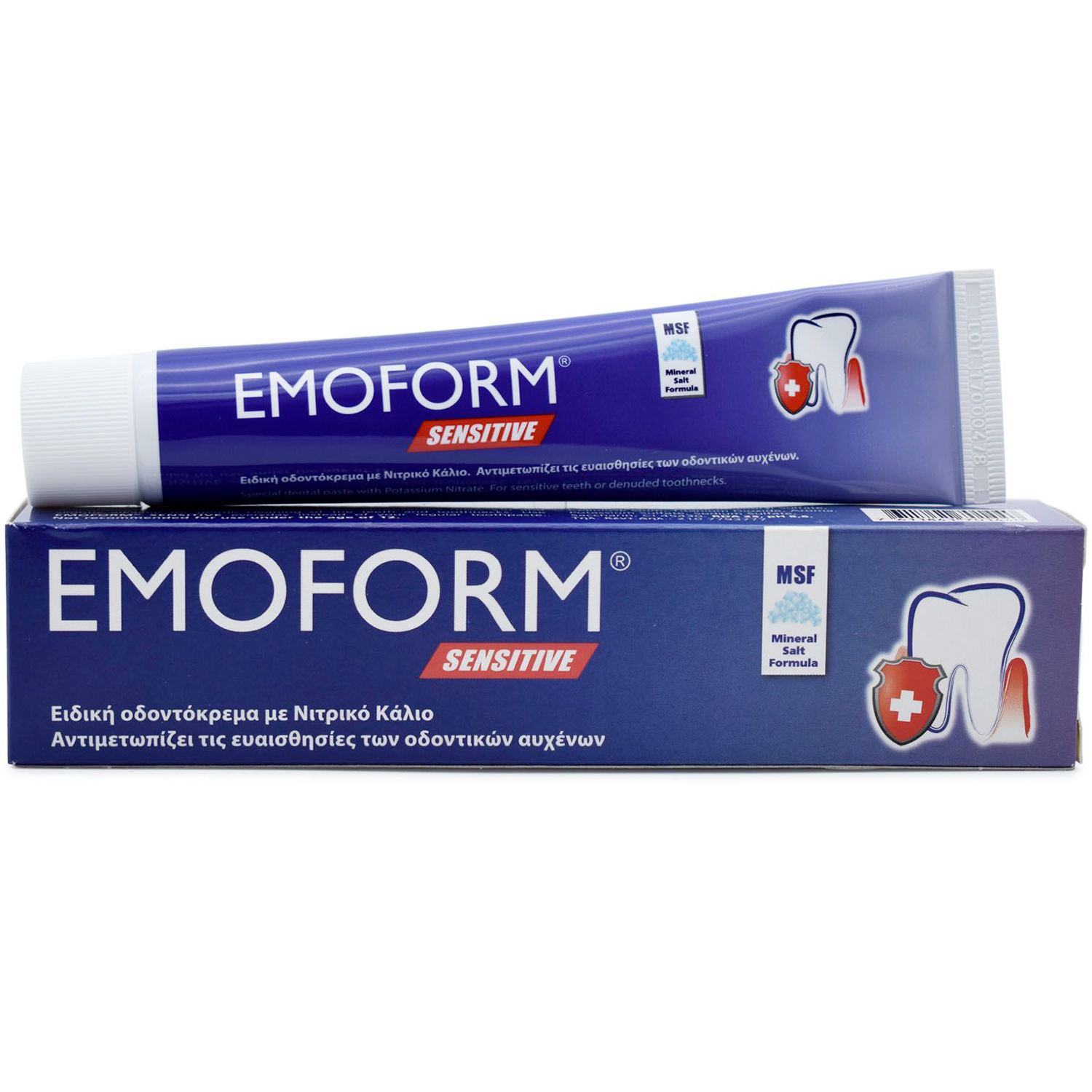 Fluorfri Tandpasta mod Isninger Emoform Sensitive Potassium Nitrate 50 ml