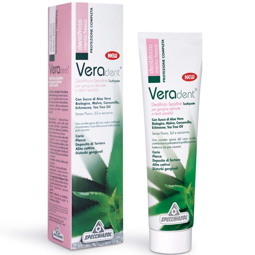 Naturlig Tandpasta SPECCHIASOL Veradent Sensitive Aloe Vera 100 ml - Specchiasol Tandpasta