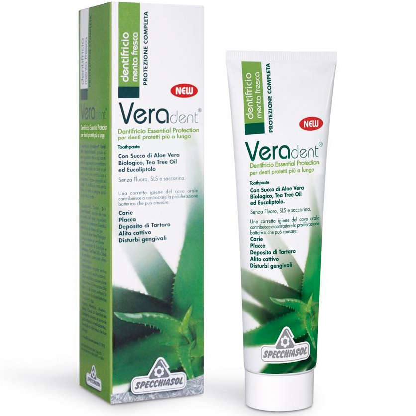 Naturlig Aloe Vera Tandpsta SPECCHIASOL Veradent Essential Protection 100 ml - Specchiasol Tandpasta