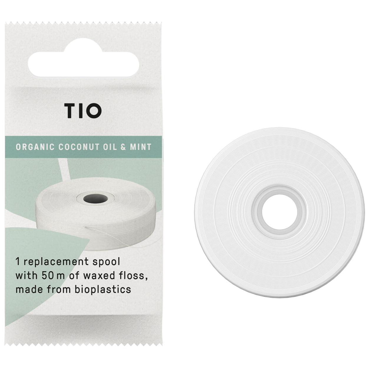 TIO vegane Zahnseide aus Biokunststoff - refill , 50 Meter