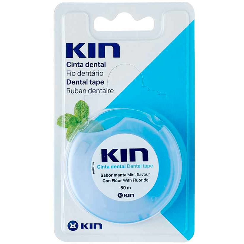 Zahnseide ohne PFAS KIN Dental Tape Mint 50 mtr.